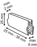 Grippeur d'assemblage  - pvc - dim.25x25mm - transparent_