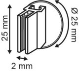 Grippeur ventouse vertical  - pvc  - capacité max.2mm - transparent_