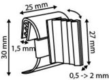 Prijskaarthouder Grip - verstelbare hoek - 25x30mm_