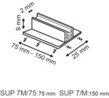 Vaste T-grip met magneet - 30x75x9mm - Dikte max 2mm_