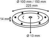 Ball turntable - ø100mm - transparent_