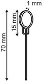 Pique-prix en acier inoxydable  - longueur 78mm - Capacité: 1mm_