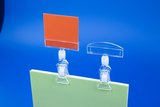Clip and label holder - size 20x75 - capacity 13x50mm - transparent_