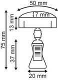 Clip and label holder - size 20x75 - capacity 13x50mm - transparent_