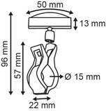 Rectangular label holder - ac rylique- size 20x135mm - capacity 13x50mm - transparent_