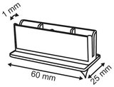 Zelfklevende tickethouder klem-25x60mm_