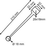 Wobbler 210mm permanent adhesive_