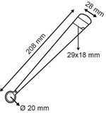 Wobbler 208mm-adhésif permanent_