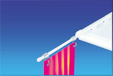 Adhesive banner hanger pvc rod_