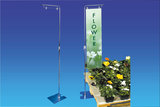 Telescopic metal banner hanger with clamps_