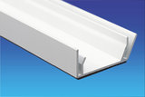 Aluminum profile, white magnetic header holder_