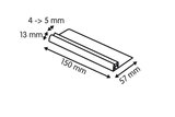 Supergrip 150 x 57mm - Cap: de 4 à 5mm - Hauteur: 13mm_