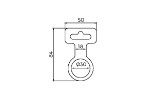 Bottle bias suspension accessories ø 30 with euro lock hole - euroslot - ø30