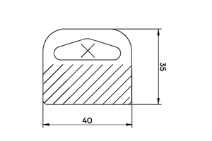 Delta 40x35mm standaard tape 1000 st