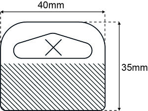 Delta 40x35mm standaard tape 1000 st