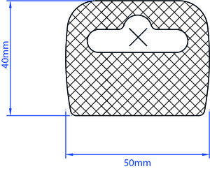 Hang tab renfort - Euro slot - 50x40mm - adhésif standard - Lot: 1000