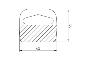 Delta 40x35mm standaard tape 1000 st