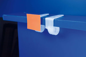 PVC klem voor schap met tape - 70x30x28mm