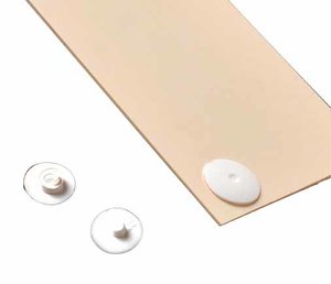 White plastic rivet-1,5mm