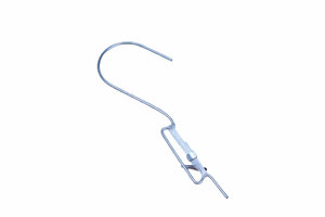 Metal hook with invisible wire and adjustable in height - height 120mm - wire length 1500mm