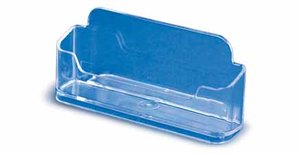 Card holder with holder - size 26x110x55mm - transparent