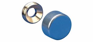 Aluminum screw cover silver-ø24, .5mm