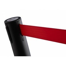 Poteau de guidage noir sangle rouge