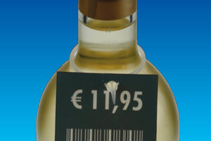 Porte-étiquette pour bouteille en PP neutre.
