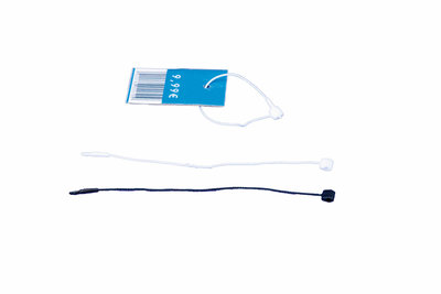 Fixed cord tie - length 120mm - white