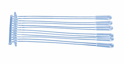 Nylon tie with v-shaped ends length 65mm - translucent