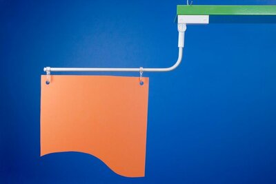 Magnetic banner hanger with 2 plastic hooks - height 110mm - depth 235mm