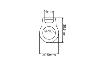 Accessoires de suspension de biais de flacon  -  trou oval