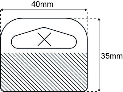 Deltaslot 40X35MM standaard tape 100 st