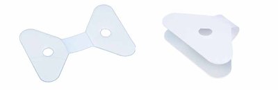 White Calico Adhesive Clip