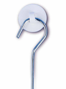 Round hook adh-per white- ø20