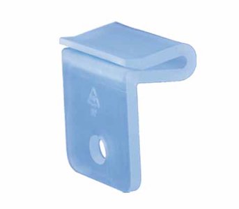 Clip-hook with suspension eye for ceiling - size 22x20mm - transparent
