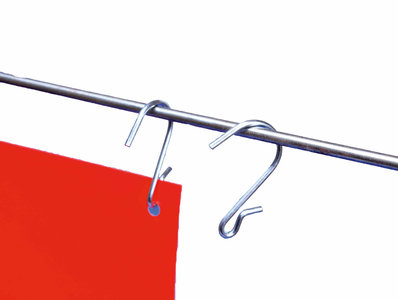 Asymmetric metal hook - height 45mm - capacity a 22mm - capacity b 1mm