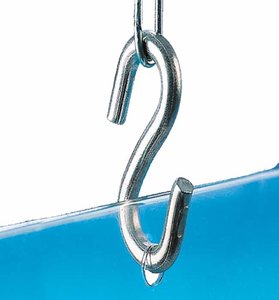 Metal hook S - height 65mm - capacity 22mm - thickness 2.5mm