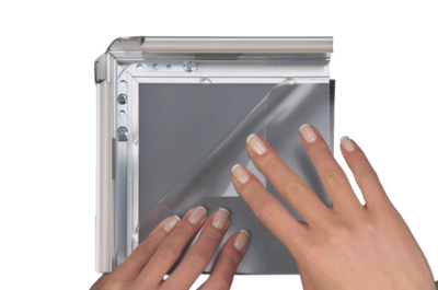 Protection plastique antireflet pour cadre clippant  - size 700x1000mm