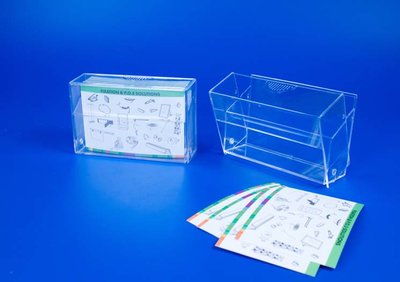 Business card case - size 90x37mm - transparent