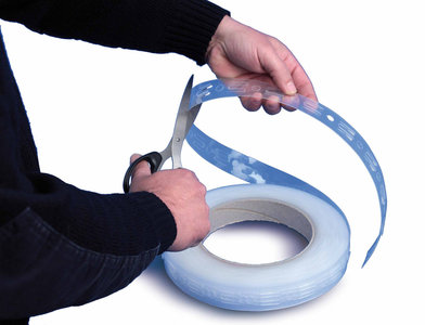 Reel of hangstrip flexible pvc