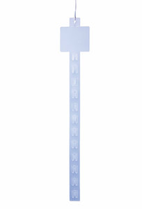 Bande cross merchandising avec porte-étiquette  - pp - 12positions - dim.40x630mm - transparent
