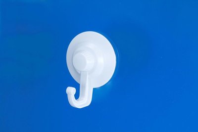 Extra strong suction cup with screw and hook - pp - ø60mm - white