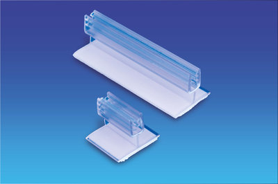 Gripper with hinge with adhesive base - pvc - width 75mm - max capacity 2mm - transparent