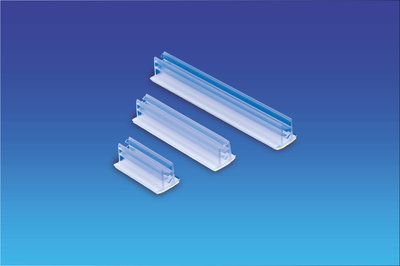 Gripper base t adhesive - pvc - dim.12x15x9mm - minoir capacity1mm max.2mm - transparent