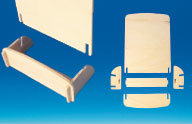 WOODEN BROCHURE HOLDER 1 BIN - Brochure holder 1/3 A4: 5 cm