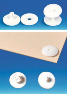 Permanent White Push Button - Mounting Hole: ø 3 mm - Head ø 12 mm